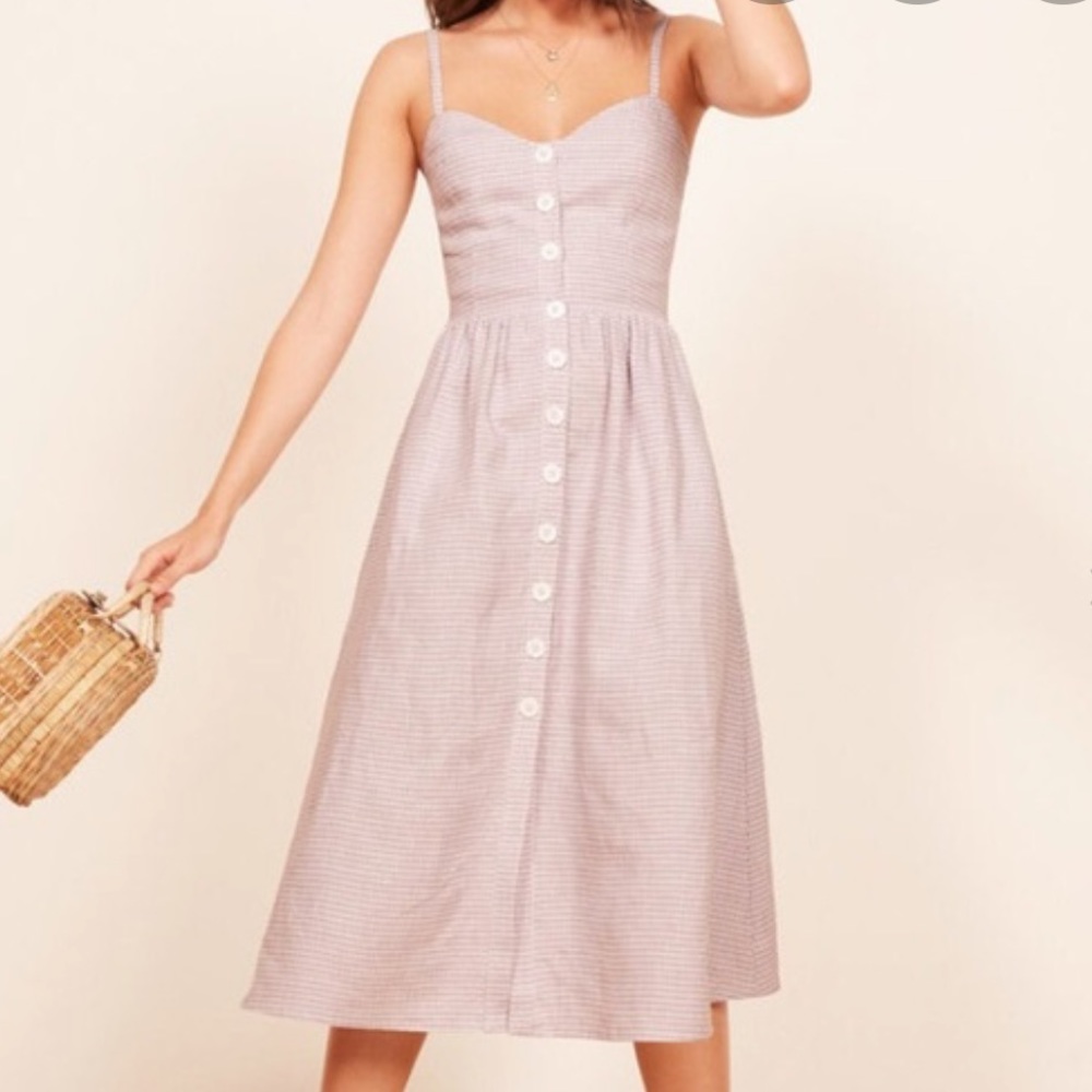 Reformation Pink Midi Dress